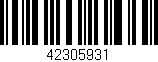 Código de barras (EAN, GTIN, SKU, ISBN): '42305931'