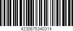 Código de barras (EAN, GTIN, SKU, ISBN): '4230875340314'