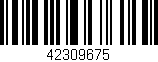 Código de barras (EAN, GTIN, SKU, ISBN): '42309675'