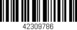 Código de barras (EAN, GTIN, SKU, ISBN): '42309786'