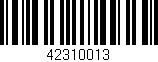 Código de barras (EAN, GTIN, SKU, ISBN): '42310013'