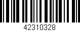 Código de barras (EAN, GTIN, SKU, ISBN): '42310328'