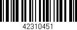 Código de barras (EAN, GTIN, SKU, ISBN): '42310451'