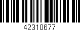 Código de barras (EAN, GTIN, SKU, ISBN): '42310677'