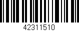 Código de barras (EAN, GTIN, SKU, ISBN): '42311510'