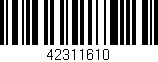Código de barras (EAN, GTIN, SKU, ISBN): '42311610'