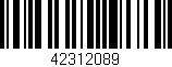 Código de barras (EAN, GTIN, SKU, ISBN): '42312089'
