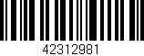 Código de barras (EAN, GTIN, SKU, ISBN): '42312981'