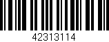 Código de barras (EAN, GTIN, SKU, ISBN): '42313114'
