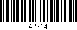 Código de barras (EAN, GTIN, SKU, ISBN): '42314'