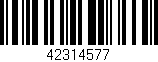 Código de barras (EAN, GTIN, SKU, ISBN): '42314577'