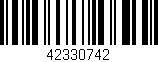 Código de barras (EAN, GTIN, SKU, ISBN): '42330742'