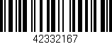 Código de barras (EAN, GTIN, SKU, ISBN): '42332167'