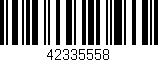 Código de barras (EAN, GTIN, SKU, ISBN): '42335558'