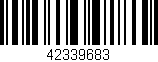 Código de barras (EAN, GTIN, SKU, ISBN): '42339683'