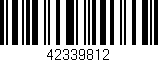 Código de barras (EAN, GTIN, SKU, ISBN): '42339812'