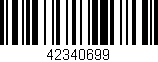 Código de barras (EAN, GTIN, SKU, ISBN): '42340699'