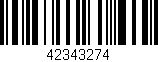 Código de barras (EAN, GTIN, SKU, ISBN): '42343274'