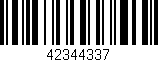 Código de barras (EAN, GTIN, SKU, ISBN): '42344337'