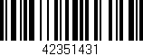 Código de barras (EAN, GTIN, SKU, ISBN): '42351431'