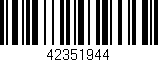 Código de barras (EAN, GTIN, SKU, ISBN): '42351944'