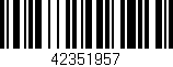 Código de barras (EAN, GTIN, SKU, ISBN): '42351957'