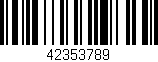 Código de barras (EAN, GTIN, SKU, ISBN): '42353789'