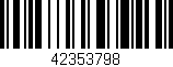 Código de barras (EAN, GTIN, SKU, ISBN): '42353798'