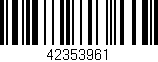 Código de barras (EAN, GTIN, SKU, ISBN): '42353961'