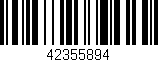 Código de barras (EAN, GTIN, SKU, ISBN): '42355894'