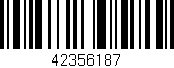 Código de barras (EAN, GTIN, SKU, ISBN): '42356187'
