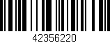 Código de barras (EAN, GTIN, SKU, ISBN): '42356220'