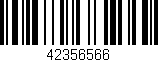 Código de barras (EAN, GTIN, SKU, ISBN): '42356566'