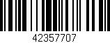 Código de barras (EAN, GTIN, SKU, ISBN): '42357707'