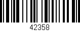Código de barras (EAN, GTIN, SKU, ISBN): '42358'