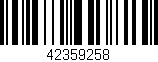 Código de barras (EAN, GTIN, SKU, ISBN): '42359258'