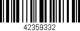 Código de barras (EAN, GTIN, SKU, ISBN): '42359332'
