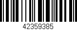 Código de barras (EAN, GTIN, SKU, ISBN): '42359385'