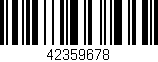 Código de barras (EAN, GTIN, SKU, ISBN): '42359678'