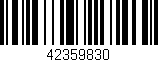 Código de barras (EAN, GTIN, SKU, ISBN): '42359830'