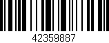 Código de barras (EAN, GTIN, SKU, ISBN): '42359887'