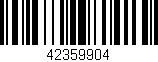 Código de barras (EAN, GTIN, SKU, ISBN): '42359904'