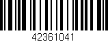 Código de barras (EAN, GTIN, SKU, ISBN): '42361041'