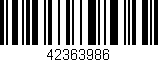 Código de barras (EAN, GTIN, SKU, ISBN): '42363986'