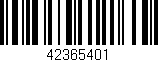 Código de barras (EAN, GTIN, SKU, ISBN): '42365401'
