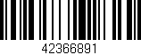 Código de barras (EAN, GTIN, SKU, ISBN): '42366891'