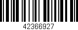 Código de barras (EAN, GTIN, SKU, ISBN): '42366927'