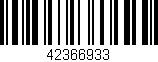 Código de barras (EAN, GTIN, SKU, ISBN): '42366933'