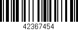 Código de barras (EAN, GTIN, SKU, ISBN): '42367454'
