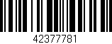 Código de barras (EAN, GTIN, SKU, ISBN): '42377781'